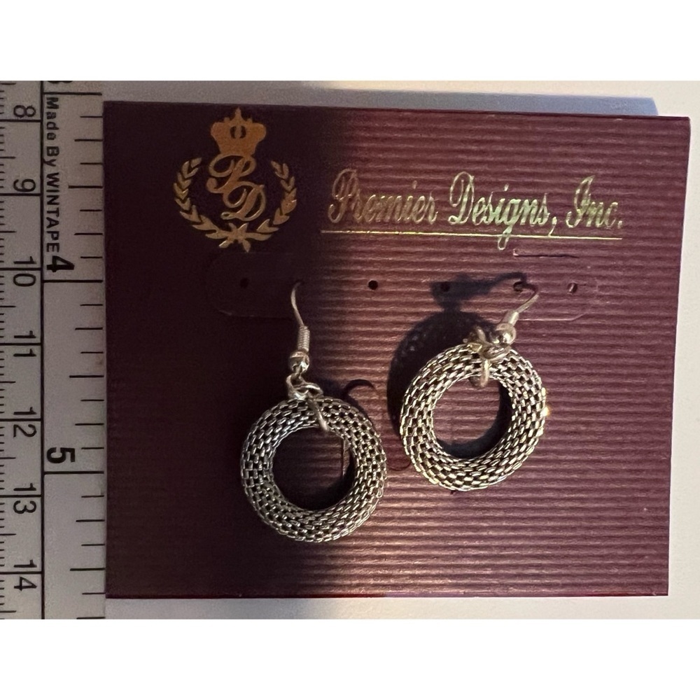 Premier Designs RUNWAY Fishhook earrings New/Like New Unworn #150 - Picture 4 of 4